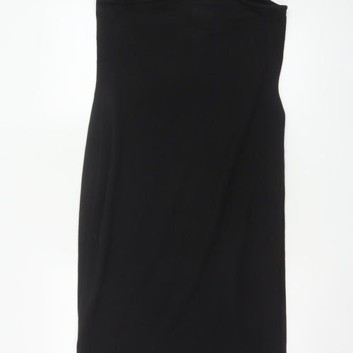 Superdry Women Black Bodycon Halter Knee Dress Size 10
