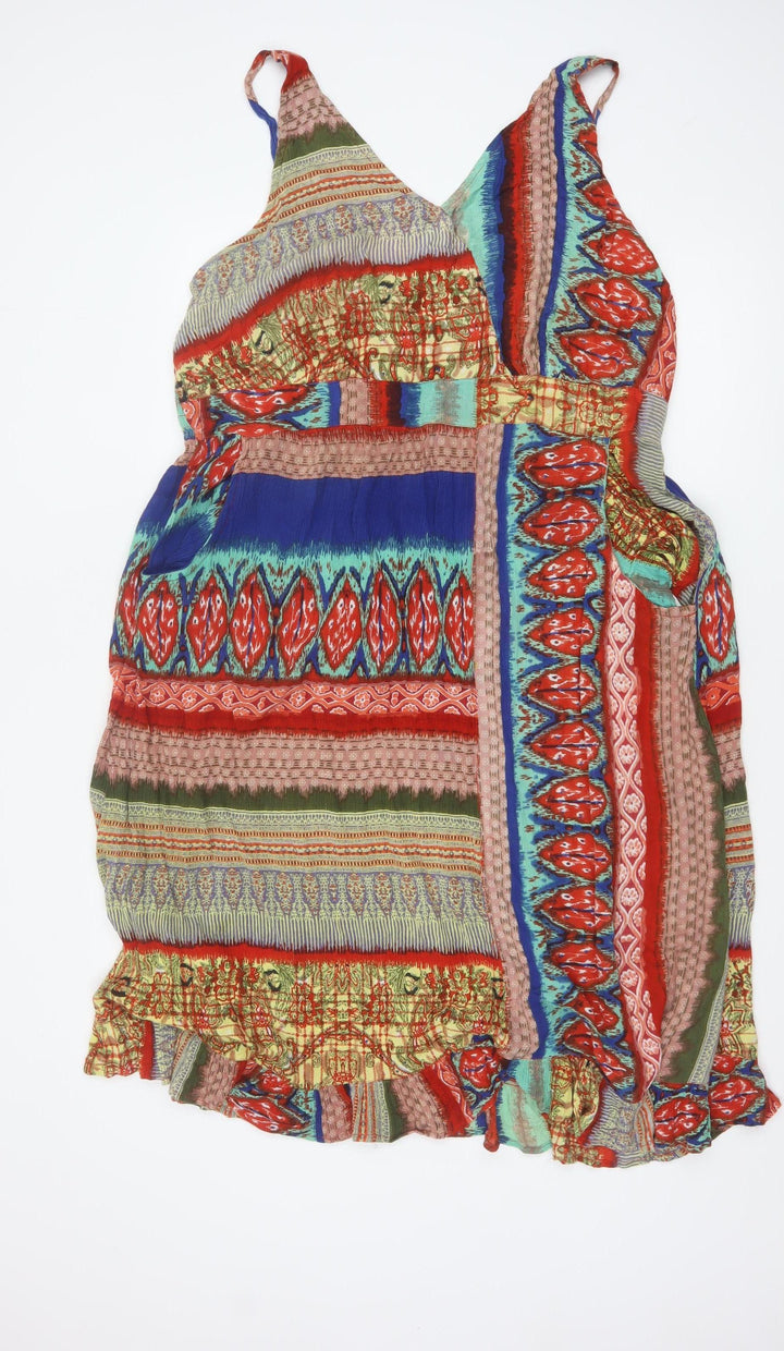 Klass Women’s Multicoloured Viscose Sleeveless Fit & Flare Dress Size 14