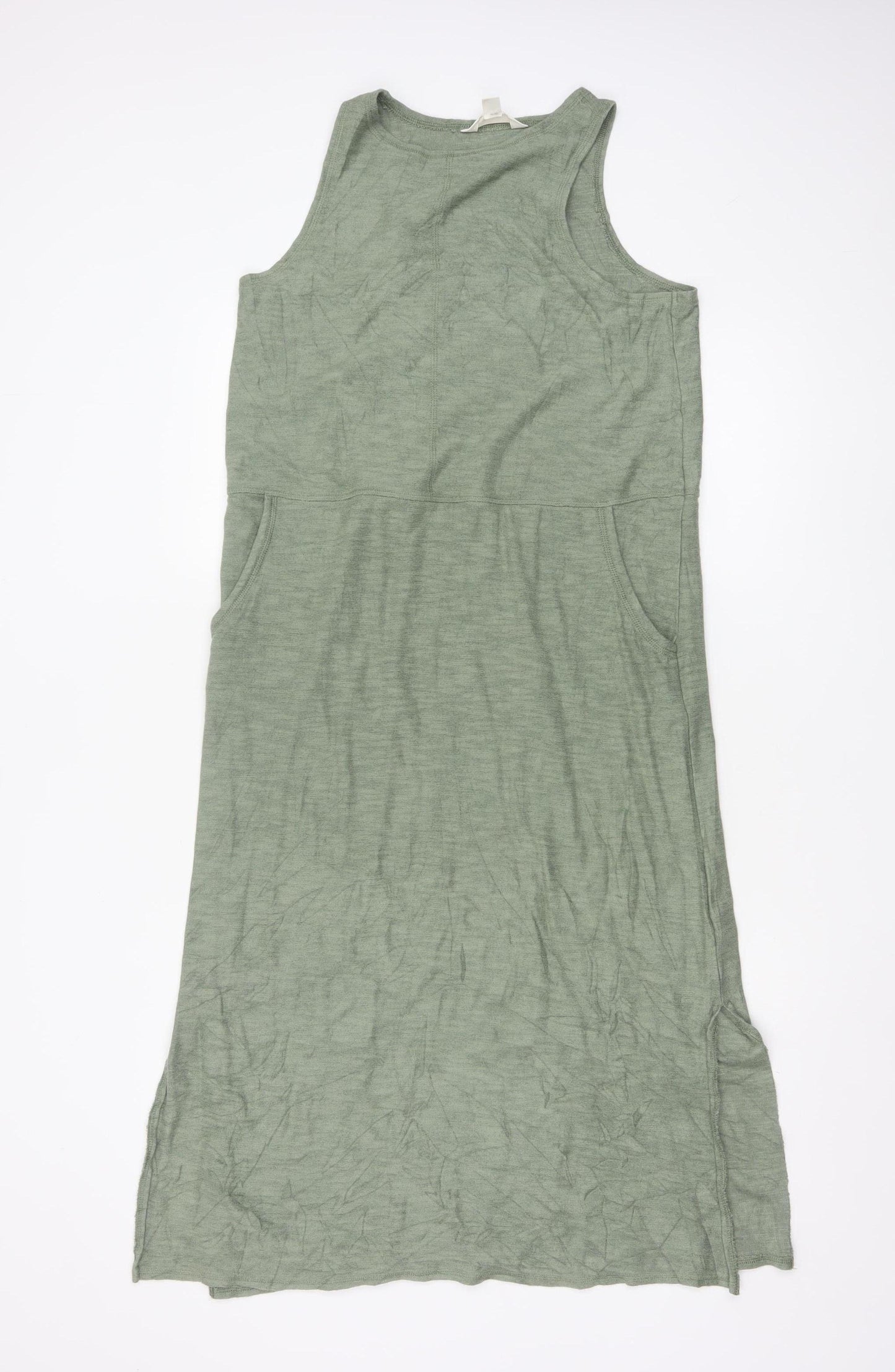 Marks and Spencer Women’s Green Size 12 Tank Midi Dress