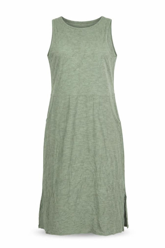Front view of Marks & Spencer Women’s Green, size UK 12, Tank Midi Dress
