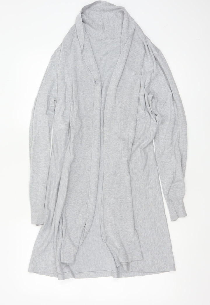 Phase Eight Women's Grey Longline Cardigan UK 14 Viscose Blend Knit