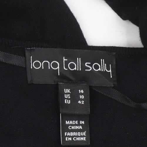 Long Tall Sally Women’s Black Knee Length Shift Dress Size 14 Tall