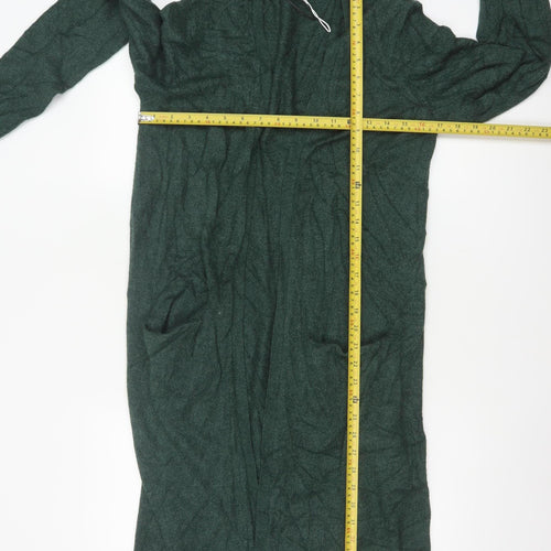 VILA Womens Green Long Cardigan S Viscose Blend Open Front