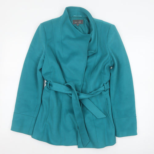 Marks and Spencer Per Una Women's Green Belted Trench Coat Size 10