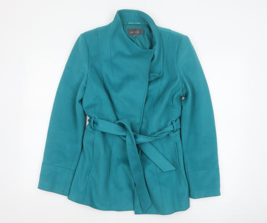Marks and Spencer Per Una Women's Green Belted Trench Coat Size 10