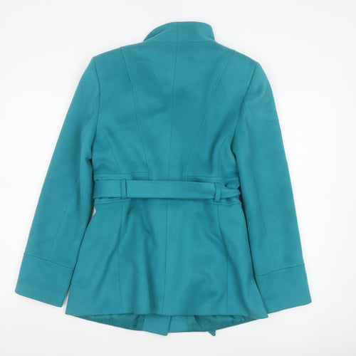 Marks and Spencer Per Una Women's Green Belted Trench Coat Size 10