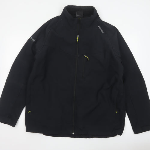 TOG24 Men's Black XL Softshell Jacket Windproof Water Resistant