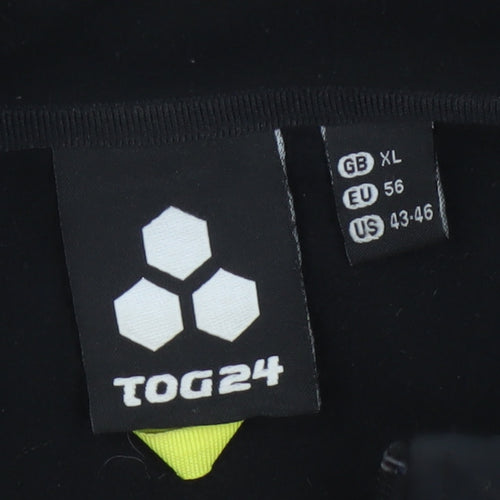 TOG24 Men's Black XL Softshell Jacket Windproof Water Resistant