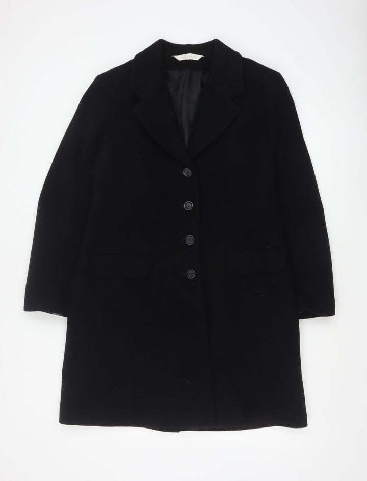 Modern Classics Women's Black Wool Overcoat Size 14