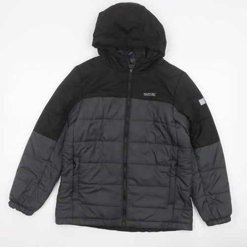Regatta Boys Grey Hooded Puffer Jacket 13 Years Warm Winter Coat
