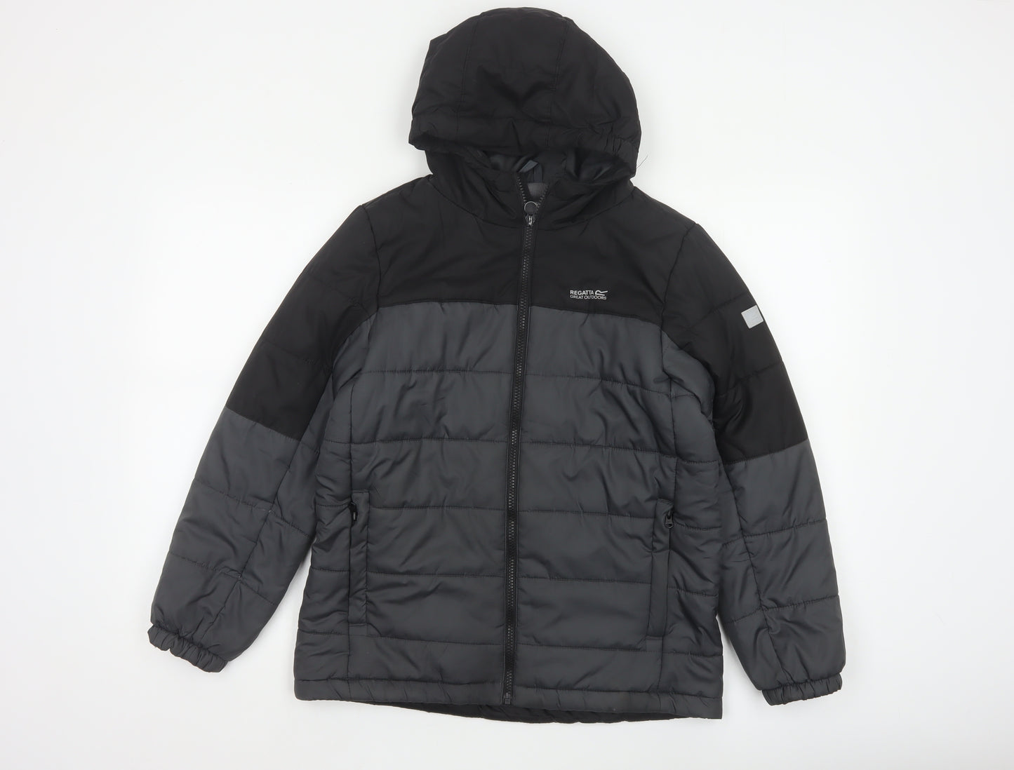 Regatta Boys Grey Hooded Puffer Jacket 13 Years Warm Winter Coat