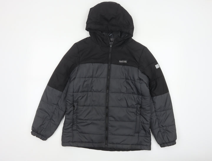 Regatta Boys Grey Hooded Puffer Jacket 13 Years Warm Winter Coat