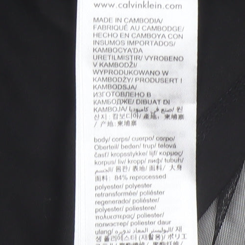 Calvin Klein Jeans Women’s Black Bodycon Sleeveless Mesh Dress L