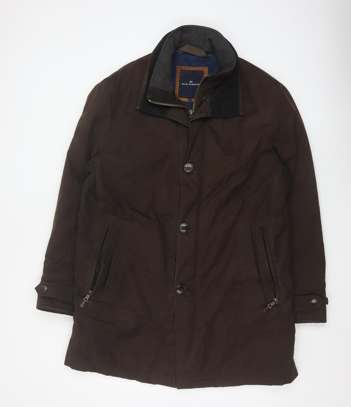 Marks and Spencer Blue Harbour Men Brown Mid-Length Overcoat Size M