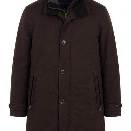 Marks and Spencer Blue Harbour Men Brown Mid-Length Overcoat Size M