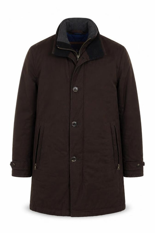Marks and Spencer Blue Harbour Men Brown Mid-Length Overcoat Size M