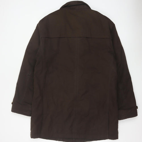 Marks and Spencer Blue Harbour Men Brown Mid-Length Overcoat Size M