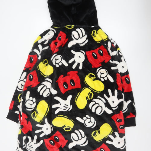 Disney Women’s Black Mickey Mouse Hooded Fleece Nightshirt S/M