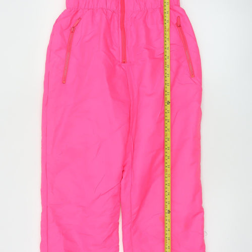 Champion Sport Women's Pink Ski Jumpsuit Size 12 Polyester Zip Pockets