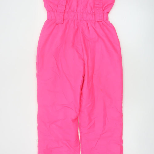 Champion Sport Women's Pink Ski Jumpsuit Size 12 Polyester Zip Pockets
