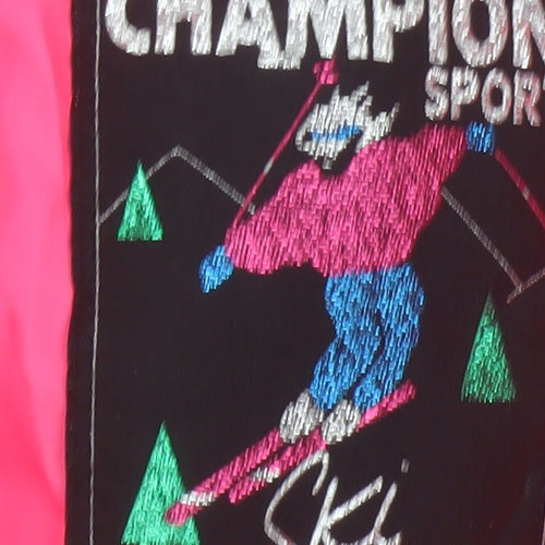 Champion Sport Women's Pink Ski Jumpsuit Size 12 Polyester Zip Pockets