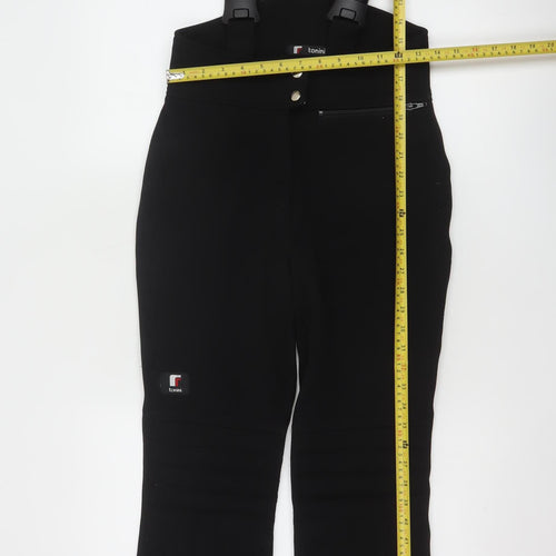 Tonini Women's Black Ski Jumpsuit Size 10 Nylon Acrylic Blend Adjustable Straps
