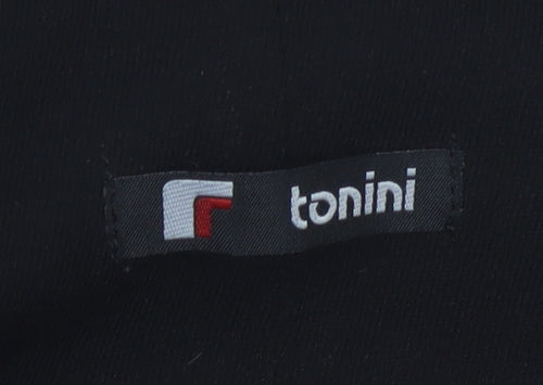 Tonini Women's Black Ski Jumpsuit Size 10 Nylon Acrylic Blend Adjustable Straps