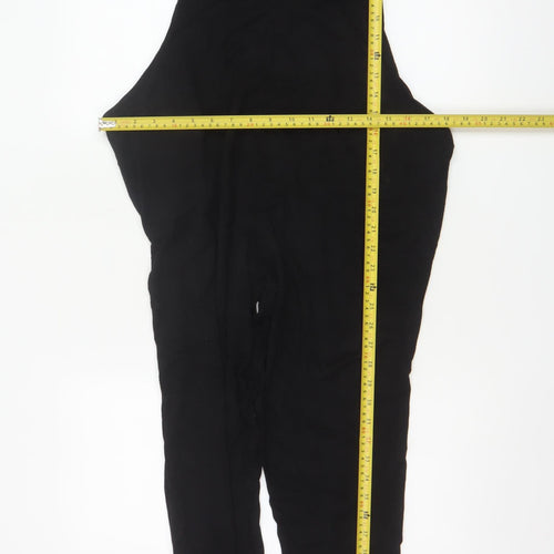ASOS Design Women Black Maternity Jumpsuit Viscose UK 12