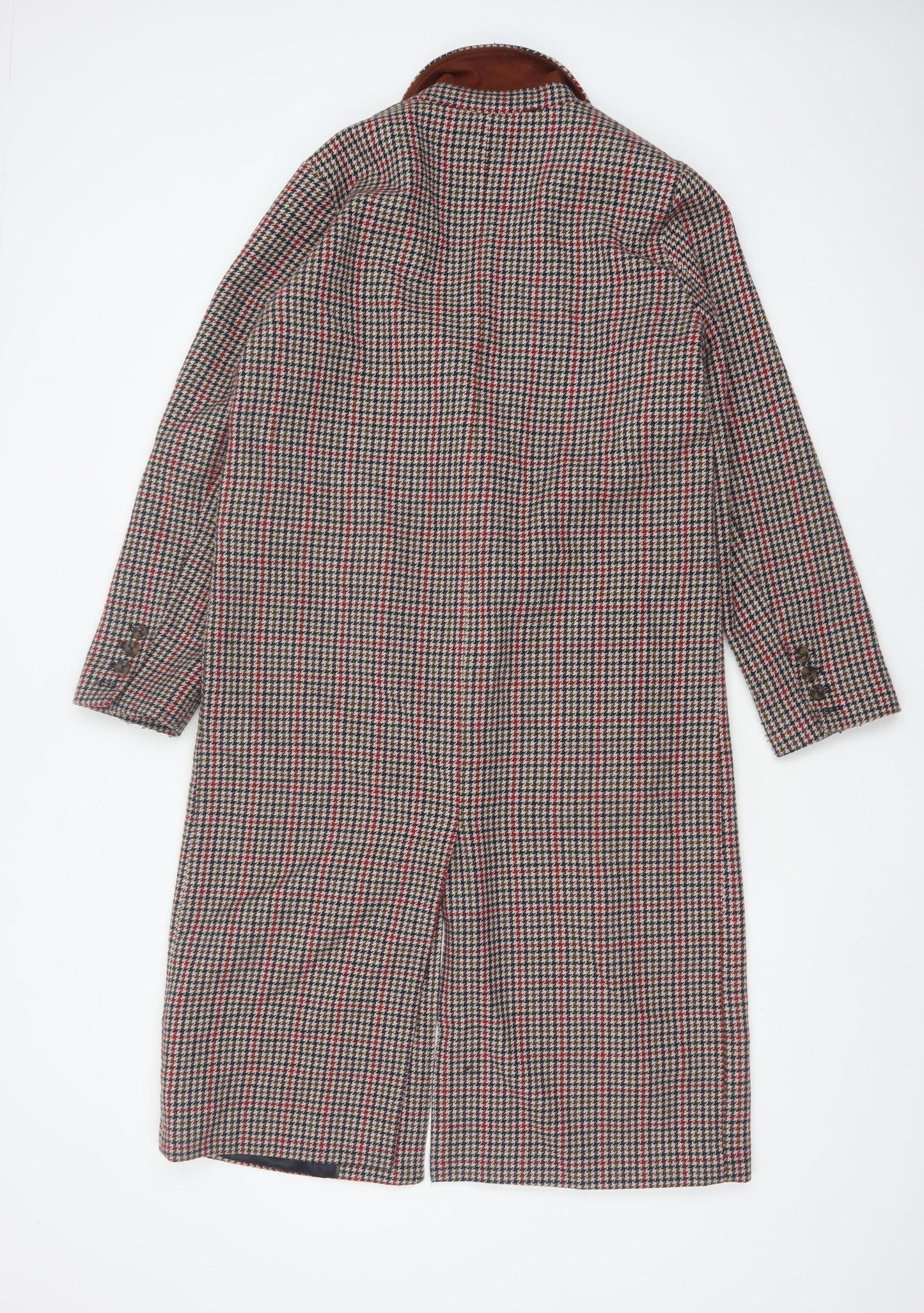 WYSE London Women's Multicoloured Check Long Overcoat Size 8