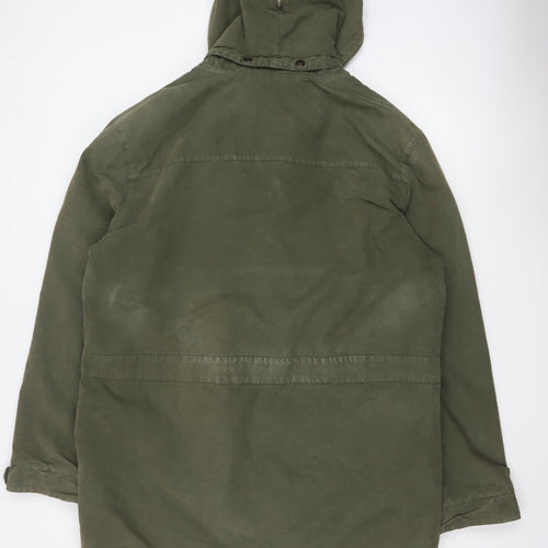 Champion Men's Green Cotton Parka Jacket XL Hooded Outdoor Casual