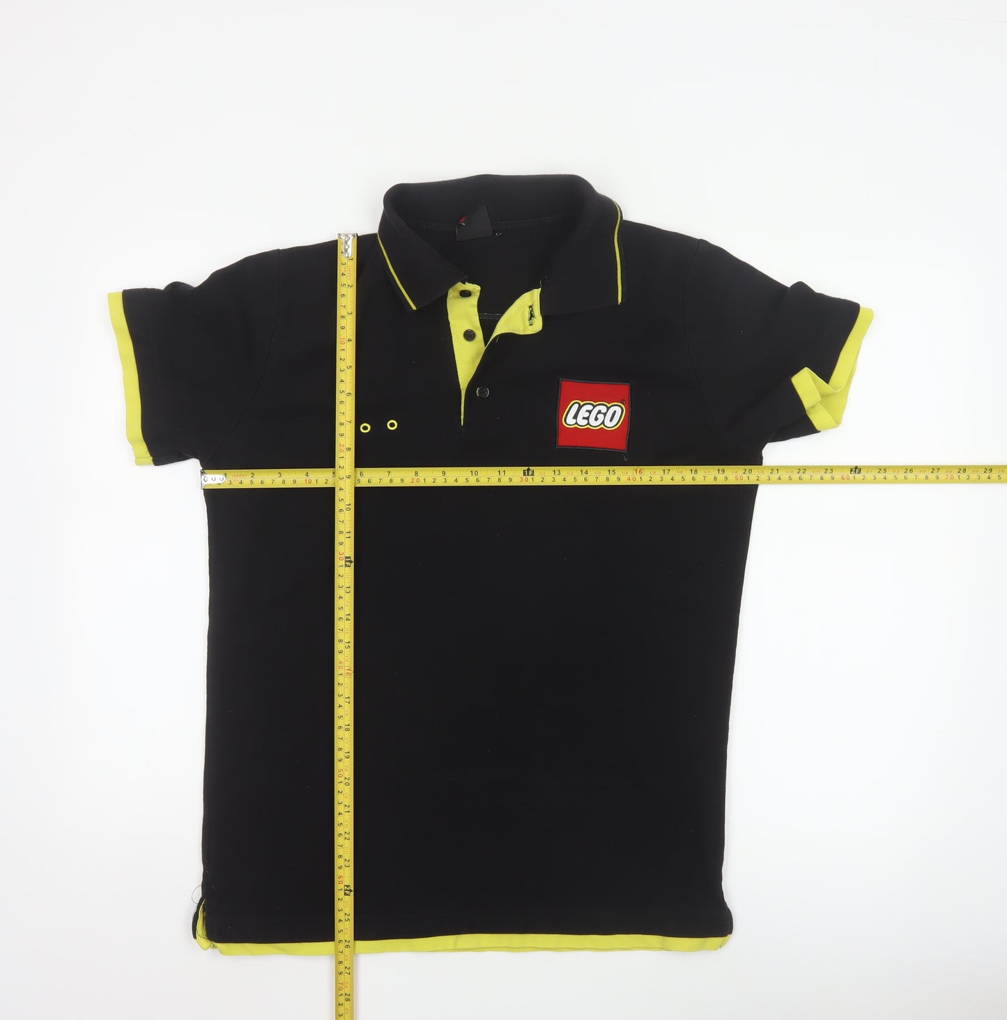 LEGO Men's Black Polo Shirt L Logo Casual Cotton Blend