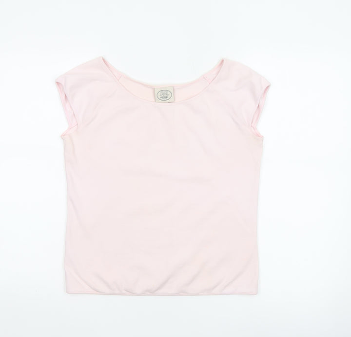 Laura Ashley Women’s Pink Cotton Basic T-Shirt XL