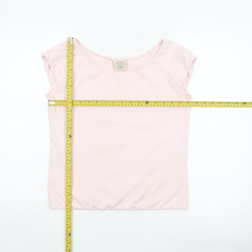 Laura Ashley Women’s Pink Cotton Basic T-Shirt XL