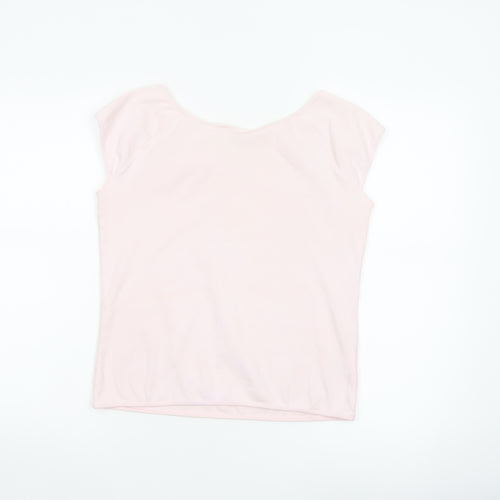 Laura Ashley Women’s Pink Cotton Basic T-Shirt XL