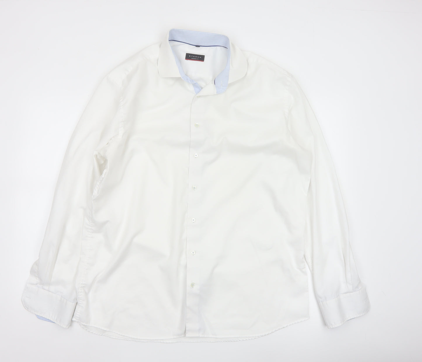 Eterna Men’s White Cotton Long Sleeve Classic Fit Shirt 17