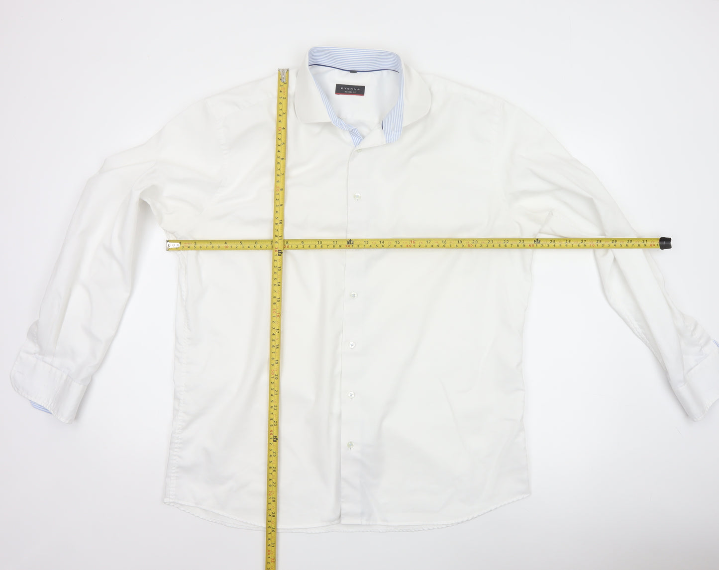 Eterna Men’s White Cotton Long Sleeve Classic Fit Shirt 17