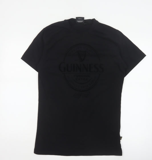 Guinness Men's Black Crew Neck Short Sleeve T-Shirt Size L
