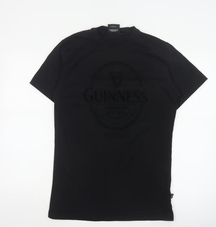 Guinness Men's Black Crew Neck Short Sleeve T-Shirt Size L