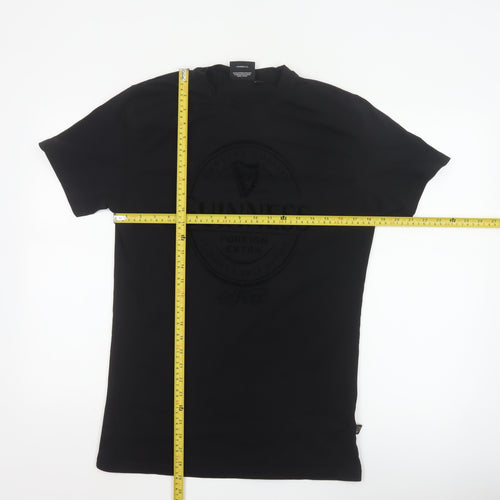 Guinness Men's Black Crew Neck Short Sleeve T-Shirt Size L