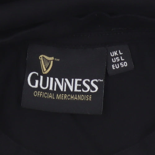 Guinness Men's Black Crew Neck Short Sleeve T-Shirt Size L