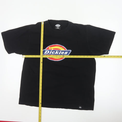 Dickies Men’s Black Cotton Logo T-Shirt Large Short Sleeve Casual