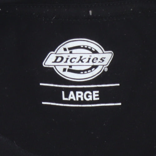 Dickies Men’s Black Cotton Logo T-Shirt Large Short Sleeve Casual