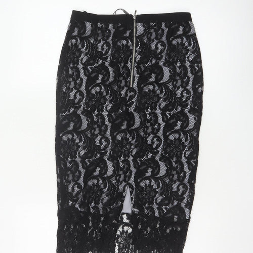 Coast Women’s Black Lace Midi Pencil Skirt UK 8 Formal Party