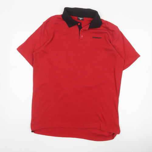 Donnay Men’s Red Short Sleeve Polo Shirt Size M Regular Fit