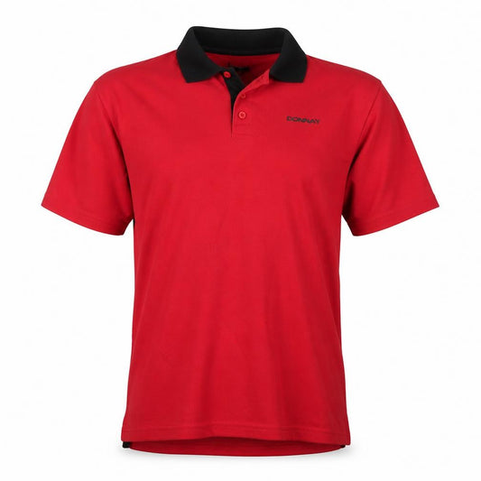 Donnay Men’s Red Short Sleeve Polo Shirt Size M Regular Fit