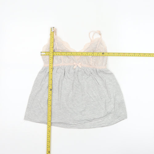 Boden Women’s Grey Lace Trim Striped Camisole Top Size S