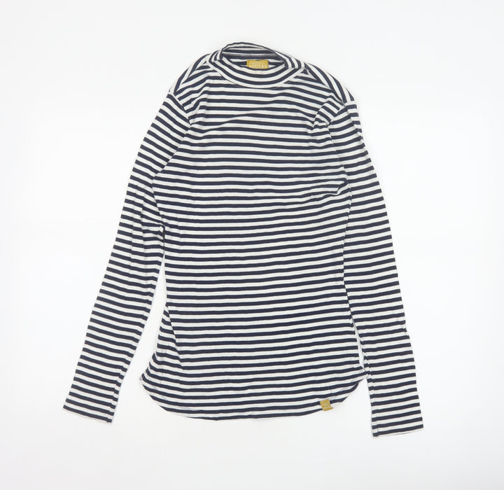 Joules Women’s Navy White Striped Long Sleeve Cotton Modal Top UK 12