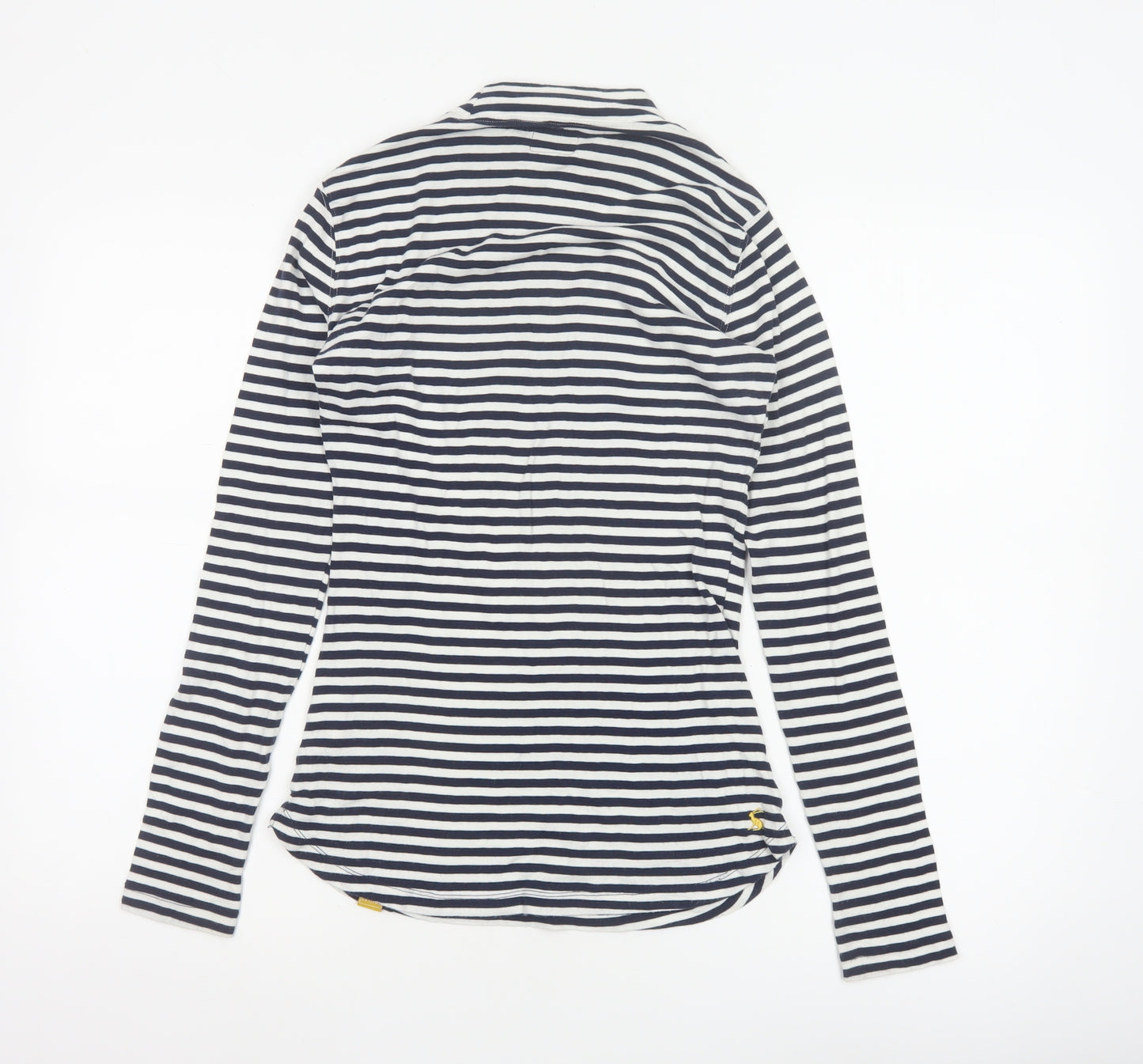 Joules Women’s Navy White Striped Long Sleeve Cotton Modal Top UK 12