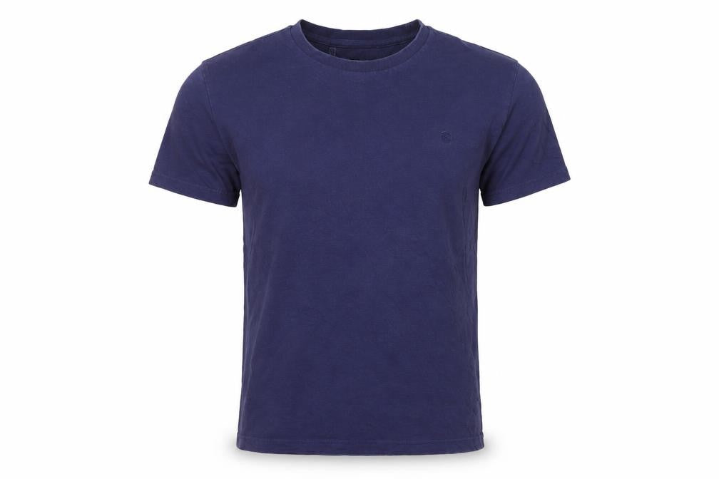 Criminal Men Blue Cotton Crew Neck Short Sleeve T-Shirt Size M