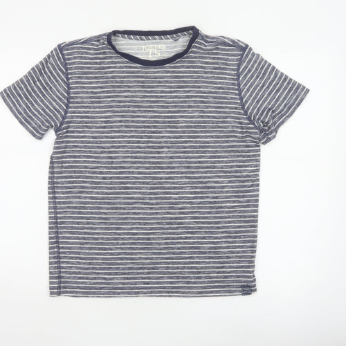 Joules Women's Blue Striped Cotton Short Sleeve T-Shirt Size S